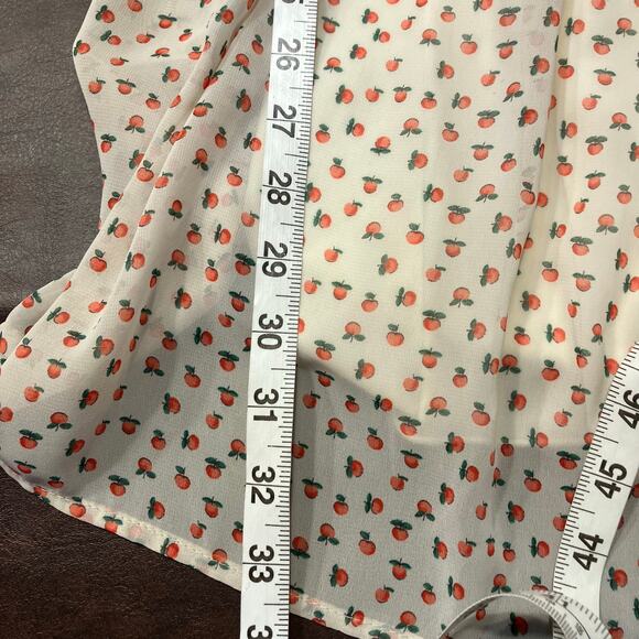 Everly Womens Small 3/4 Sleeve Dress Peach Print Cute Kidcore‎ Boutique - Picture 13 of 14